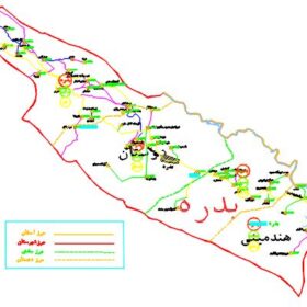 نقشه شهرستان بدره - ایلام - فایل اتوکدی و PDF