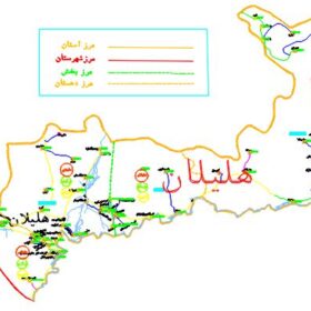 نقشه شهرستان هلیلان - ایلام - فایل اتوکدی و PDF