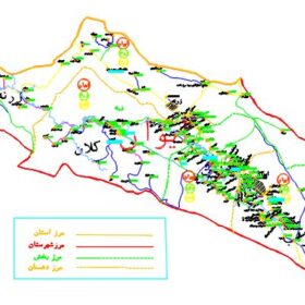 نقشه شهرستان ایوان - ایلام - فایل اتوکدی و PDF