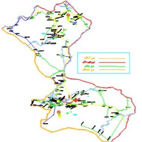 نقشه شهرستان مهران - ایلام - فایل اتوکدی و PDF
