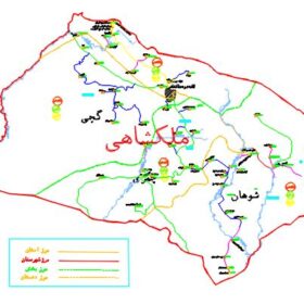 نقشه شهرستان ملکشاهی - ایلام - فایل اتوکدی و PDF