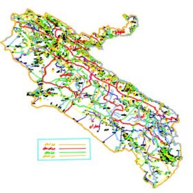 نقشه استان ایلام - کل شهرستانها - فایل اتوکدی و PDF